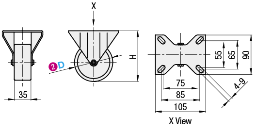 Casters  Medium Load  Wheel Material: Nylon:Related Image