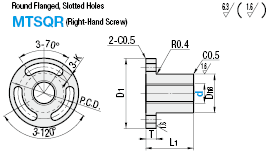 Lead Screw Nuts -Pilot, Tapped Hole, Slotted Hole:Related Image