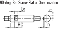 Shaft - Both Ends Threaded with Cross-Drilled Hole / Wrench Flats, Related Image 5_Alteration Details