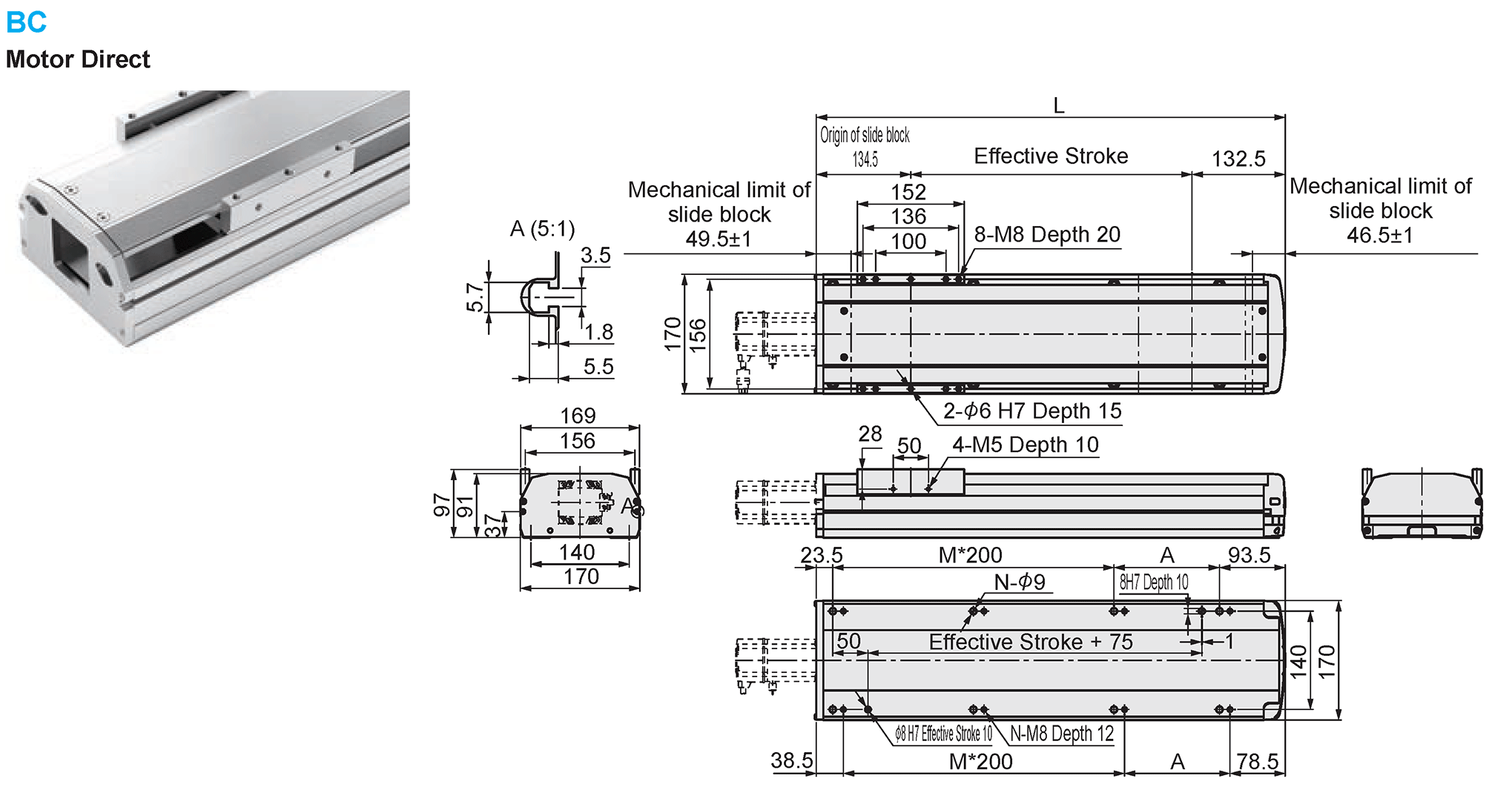 Dimensional Drawing of E-MTH17-BC