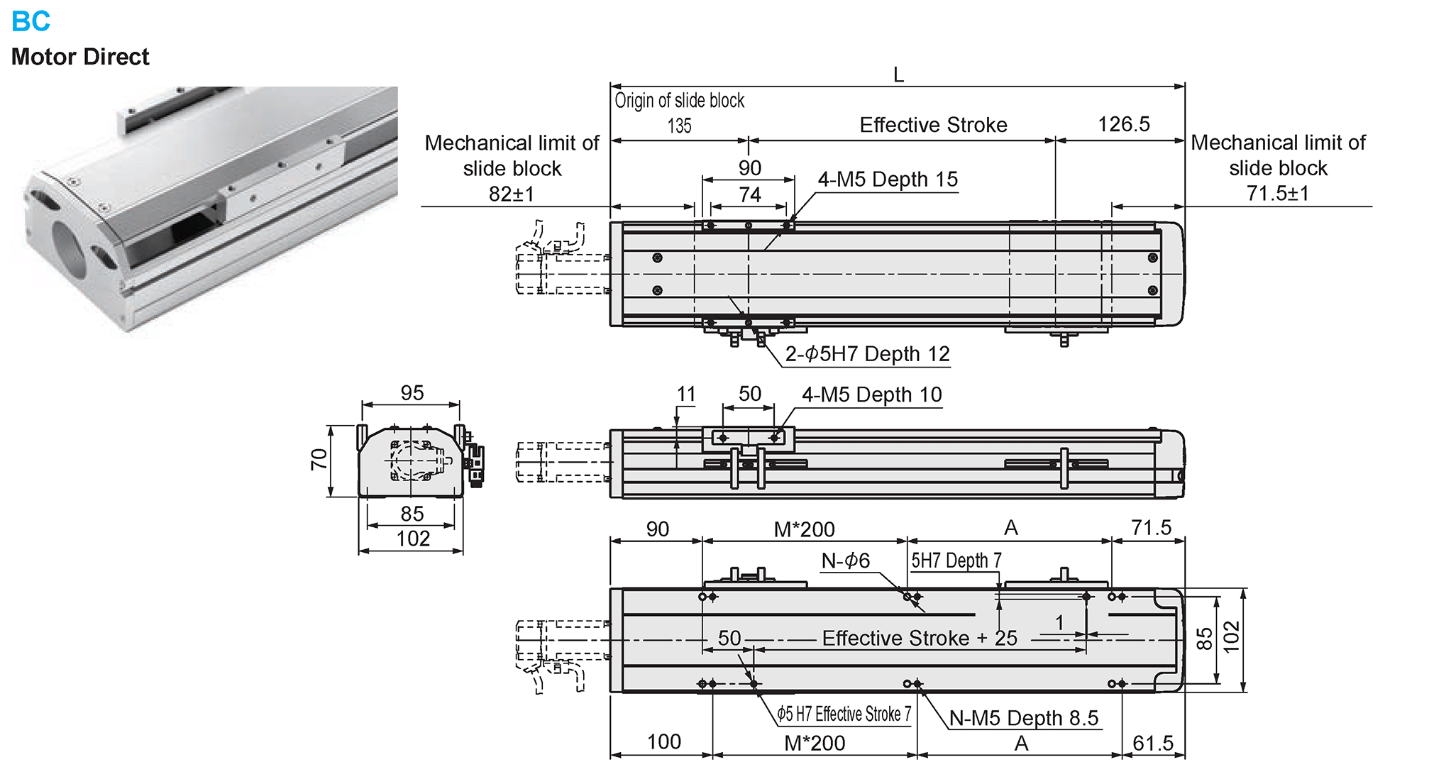 Dimensional Drawing of E-MTH12-BC