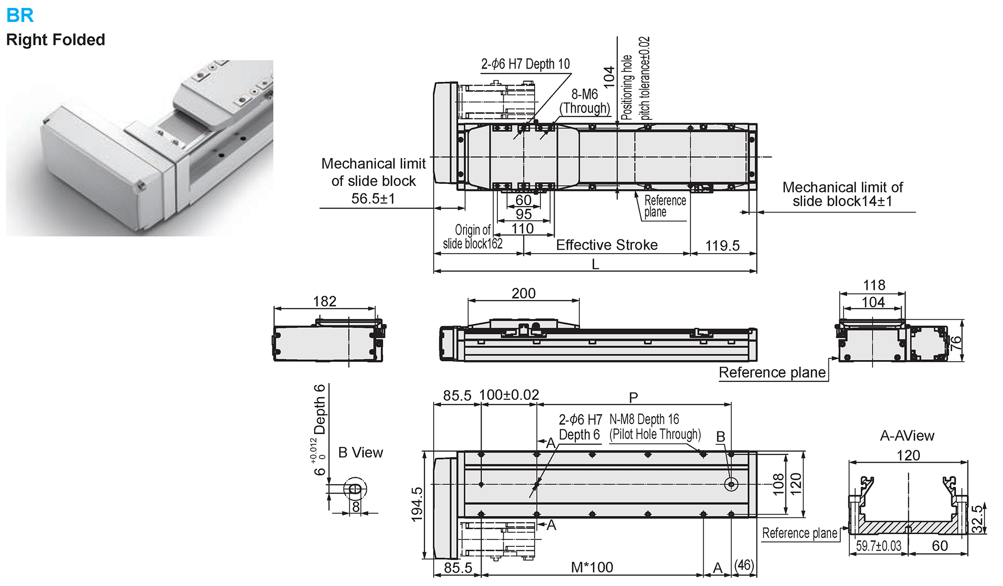 Dimensional Drawing of E-MCT12-BR