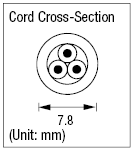 AC Cord - Fixed Length (UL / CSA) - Single-Sided Cutoff Model Socket:Related Image