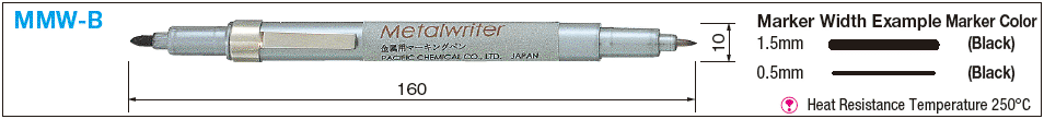 Marking Pen for Metals, Heat-Resistant Model (250°C):Related Image