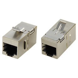 LAN Cable Extension, With Shield, CAT6A/CAT6/CAT5e, Panel-Mount (JJ Inline Adapter)