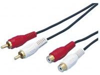 2-Pin RCA Plug Harness (Red, White) For Extension