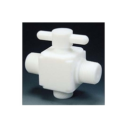 Fluoropolymer 2-Way Valve Both Ends Male Type, R1/4, NR1303-01