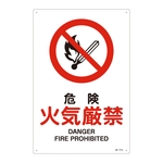 JIS Safety Mark (Prohibition / Fire Prevention), "Danger, Fire Strictly Prohibited" JA-111L