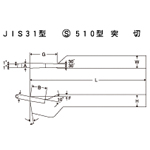 HSS Bit JIS31 Model S510 Model Parting TTB31-4
