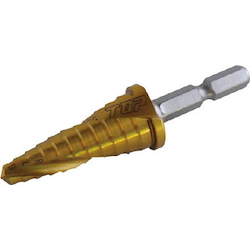 Hex Shank for Electric Drill Spiral Step Drill (2-flute titanium coating type)