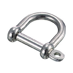 Wide Screw Pin Shackle, Stainless Steel, Operating Load 0.88–3.43 kN