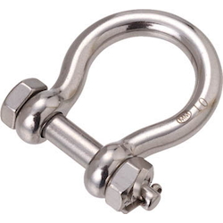 Bow Bolted Pin Shackle Stainless Steel Operating Load (kN) 1.72–3.72