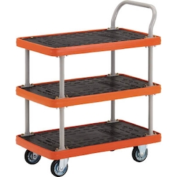 MKP Resin-Made Spillproof Cart, Single-Wing, 3-Level Type