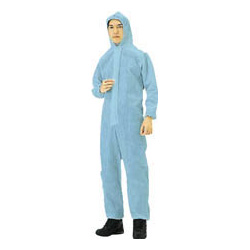 Nonwoven disposable protective clothing, overalls, blue