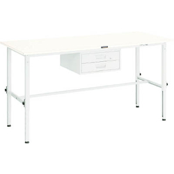Lightweight Adjustable Height Work Bench with 2 Drawers Linoleum Tabletop Average Load (kg) 150