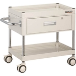 "Falcon Wagon" Filing Trolley (Urethane Double-Caster Specification / with 1 Deep Drawer) FAW-763VD-YG
