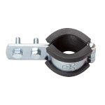 Vertical Pipe Fitting with Vibration Proof CL Standing Band 3t Rubber (Electrogalvanized/Stainless Steel) A10342-0119