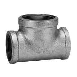 CK Fittings - Screw-in Type Malleable Cast Iron Pipe Fitting - Unequal Diameter (Small Diameter Branches) Tee with Band