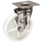 Stainless Steel Caster, JAB Type Swivel Bracket With Stopper (Size 200 mm) SUIEJAB-200