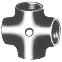 Screw-In Malleable Cast Iron Pipe Fitting, Cross