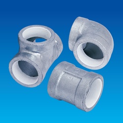 Screw Sealing Agent-Coated Screw Type Malleable Cast Iron Pipe Fitting, PS20K Continuous Feeding Piping Fitting, Reducing Tee