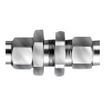 Junron Stainless Steel Fitting Bulkhead Union PUS-8X6-SUS