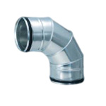 F-Ring Spiral Duct Fitting 90° Section Bend