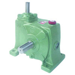 Worm decelerator - Output shaft vertical type / Output shaft solid - LM-TW LM-TW-50-1/15-R-0.2KW