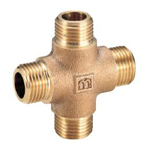 Auxiliary Material for Piping, Fitting, and Plumbing, Fitting for Water Supply Piping, Gunmetal Outer Threaded Cross
