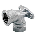 Auxiliary Material for Piping, Fitting, and Plumbing, Fitting for Water Supply Piping, Water Faucet Elbow with Inner Screw Mounting Tab - MK87C