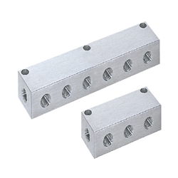 Manifold Blocks - Pneumatic - Lateral and Vertical Through Hole / Lateral Through Hole, Upper Hole BMSLN4-33