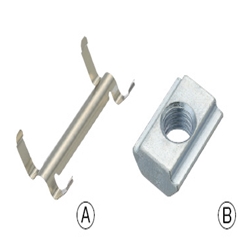 For 8 Series (Slot Width 10mm) - Post-Assembly Insertion - Nut and Metal Stopper Set HNTBTSN8-6