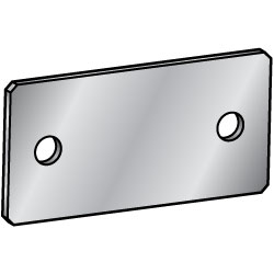 Sheet Metal Mounting Plate / Bracket - Hole Position Center Distribution Type - JSDAS
