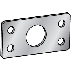Sheet Metal Mounting Plate / Bracket - Custom Dimensions Type - JTHDS