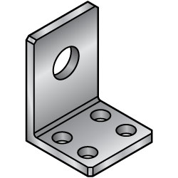 L-Shaped Finishing Angle Mounting Plate / Bracket -Custom Dimensions Type- LAFSF