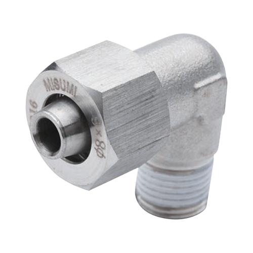 Compression Fitting Stainless Steel, Elbow Male Connector E-PACK-MSSNPL12-2