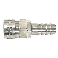 High Coupler Large Bore, Stainless Steel, FKM SH
