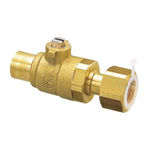 S-Type (Solder) Ball Valve S2 Type Copper Tube Connection × Adapter with Nut