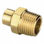 Fitting for Copper Pipe, Male Adapter, R Screw Mounted, Brass OS-249-S