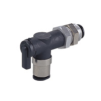 Shut-off Valve, Ball Valve 10 Series, Bulkhead Union Elbow