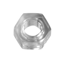 Polycarbonate Hex Nut, Special (M8 White, M10/M12 Transparent)