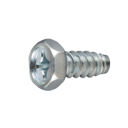 Cross Recessed Hex Upset Tapping Screw, Type 2 Grooved B-1 Shape HXPS-ST3B-TP5-16