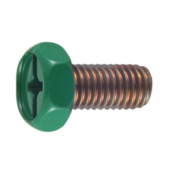 Green Bolt With Cross-Head/Straight-Head (+/-) Hole HXBH-BR-M8-10