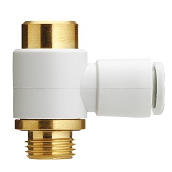 One-Touch Fitting KQ2 Series, Hexagon Socket Head Universal Male Elbow: KQ2VS (Face Seal) KQ2VS05-34NP