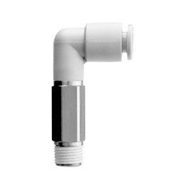 Extended Male Elbow KGW Stainless Steel One-Touch Fitting, KG Series.