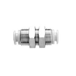 Bulkhead Union Fitting 10-KGE Stainless Steel One-Touch Fitting, KG Series. 10-KGE04-00