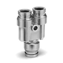 Union "Y" Fitting KQG2U, SUS316 One-Touch Pipe Fitting KQG Series 