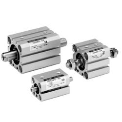Compact Cylinder, Standard Type, Double Acting, Double Rod CQSW Series CQSWB25-10D-XB6