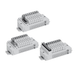5-Port Solenoid Valve, SY3000/5000, Base Mounted, DIN Rail Mounting Type, Plug-in Type