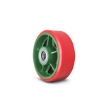 Ductile Caster Wheels - Wide Type Urethane Wheels (with Bearings) TULB 200X75TULB